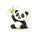 Happy panda celebrating